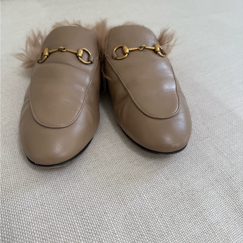 Gucci Tan Brown Leather Mules with Horsebit Detail - Picture 5 of 8